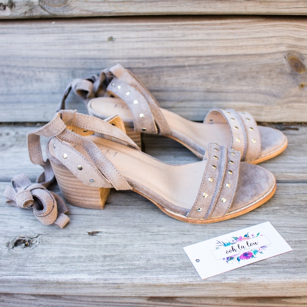 ‘Rosalee’ Suede Lace-up Heels. - Picture 3 of 4